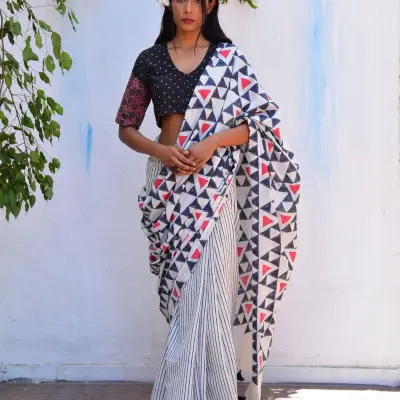 printed saree