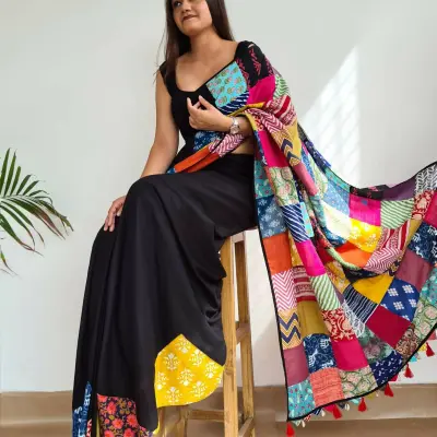 athiragi colour full saree