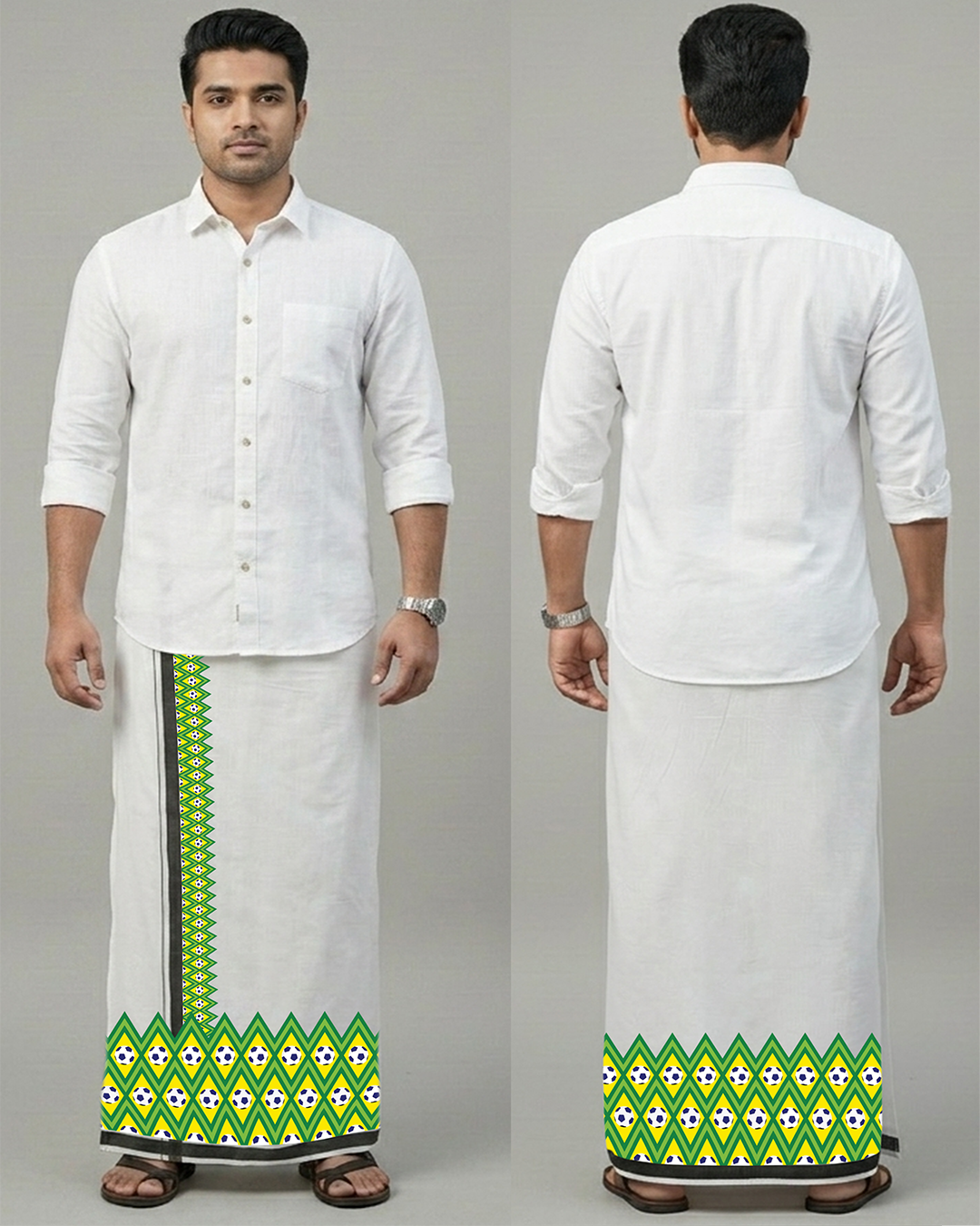 Brazil Down Print White