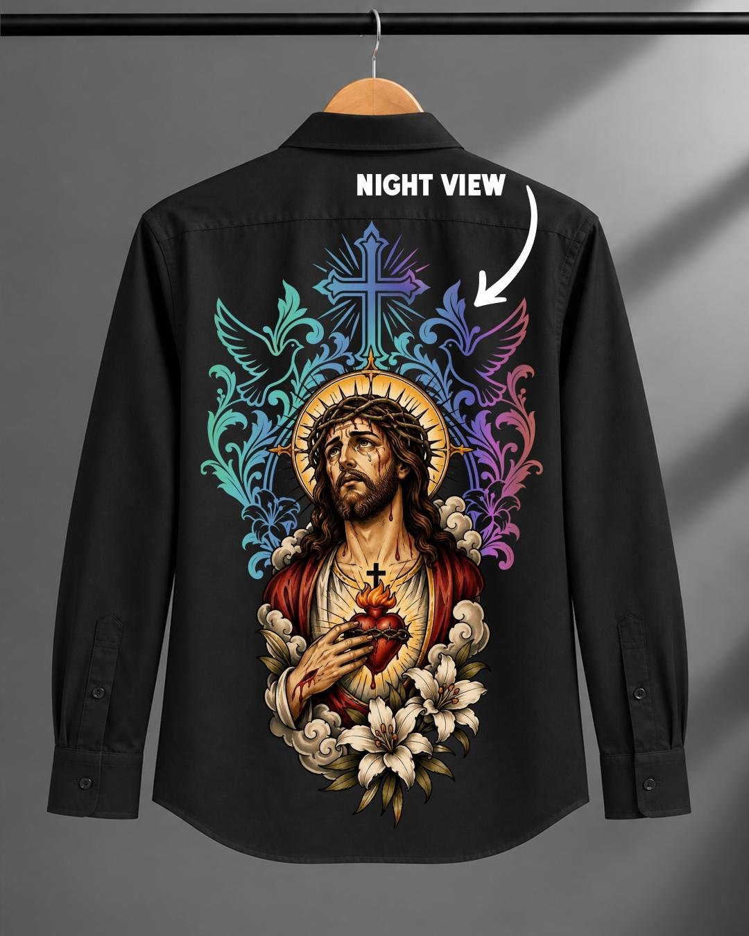 Jesus Back Floral Reflection