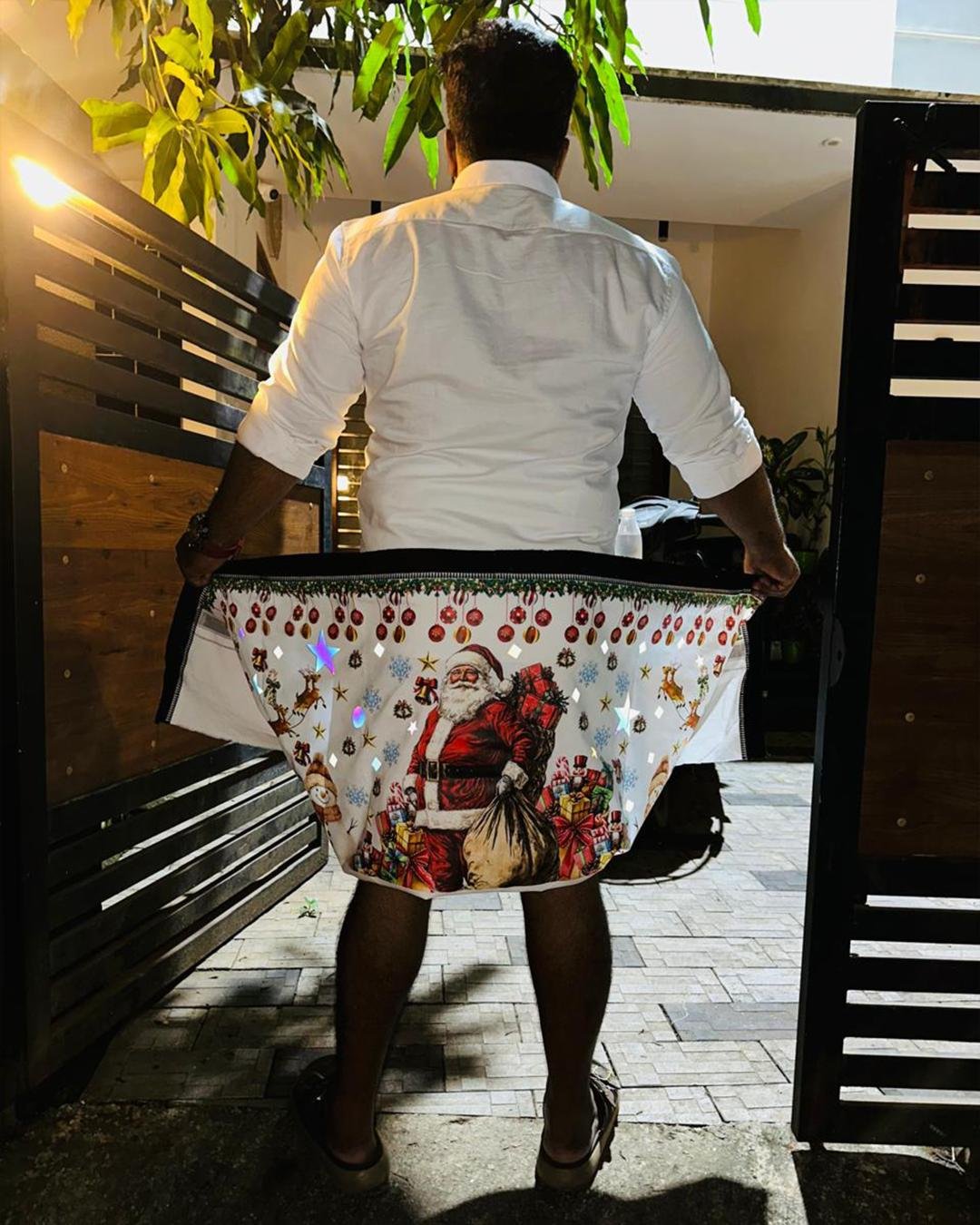 Christmas Reflection Dhoti White