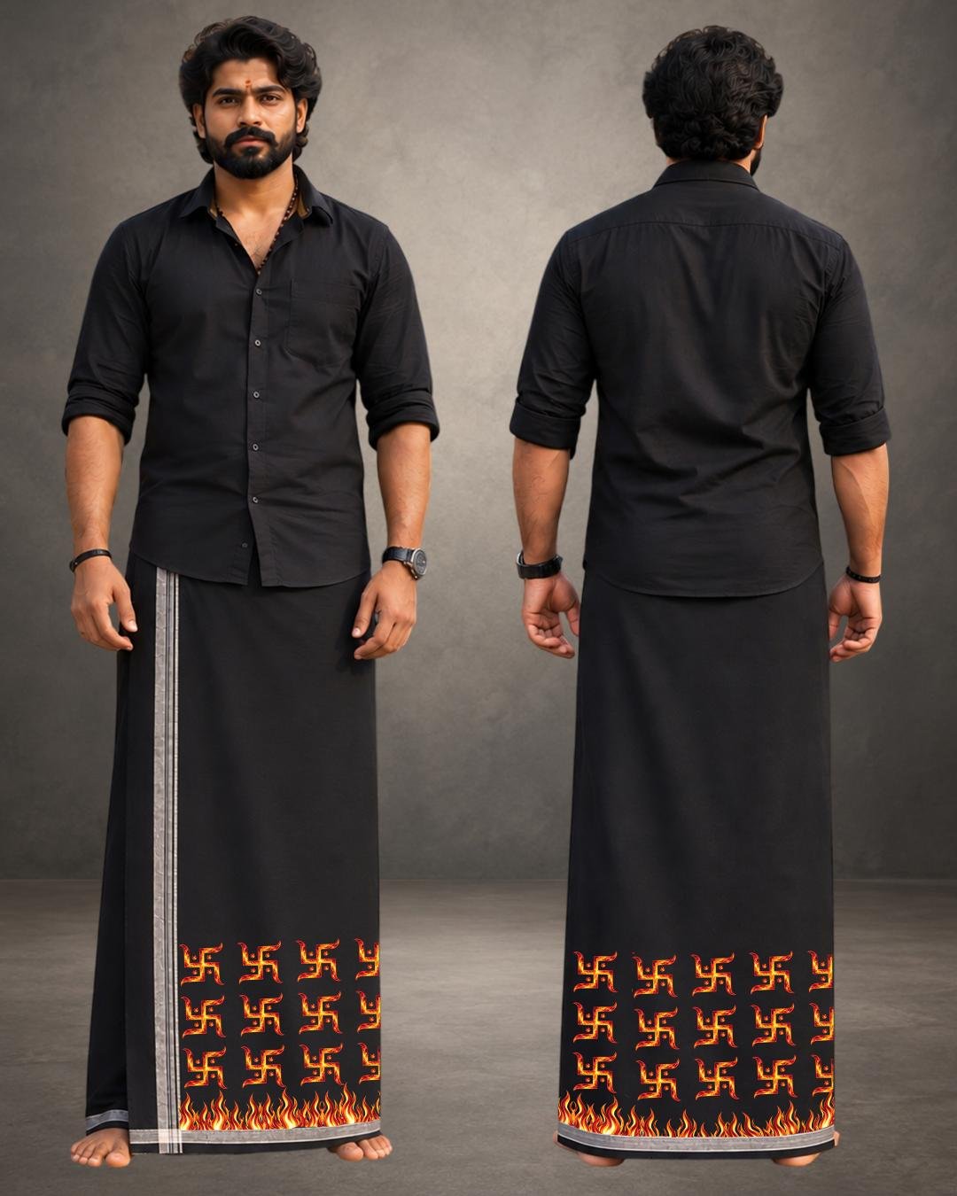 Thumbnail of Swasthik Flame Dhoti
