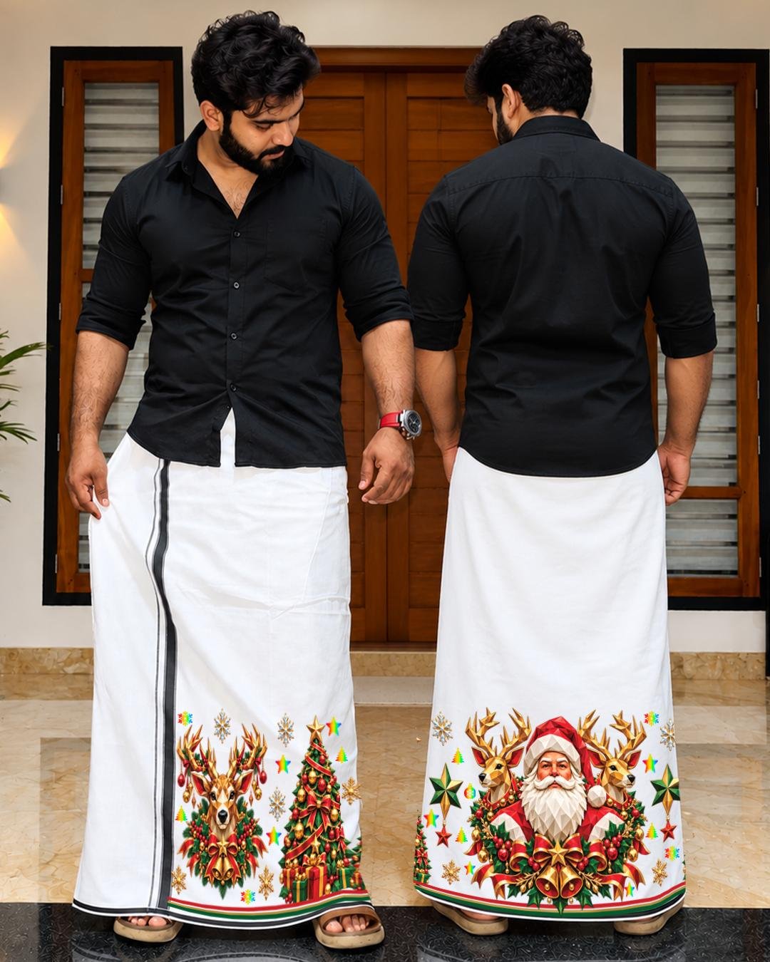Thumbnail of Xmas Dhoti Reflection White 3