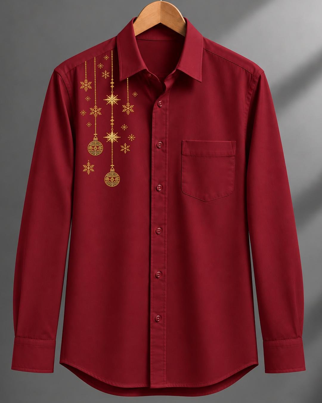 Xmas Golden Ornamental One Side